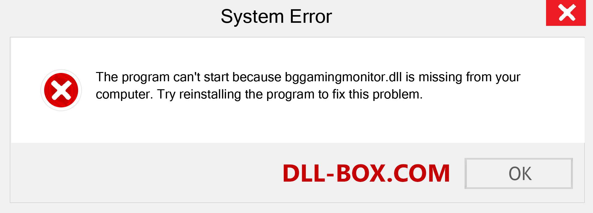  bggamingmonitor.dll file is missing?. Download for Windows 7, 8, 10 - Fix  bggamingmonitor dll Missing Error on Windows, photos, images